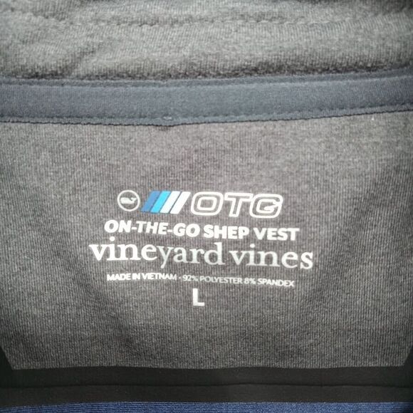Vineyard Vines Jacket Mens Large Blue On The Go Shep Vest‎ OTG Full Zip Preppy - Picture 3 of 8